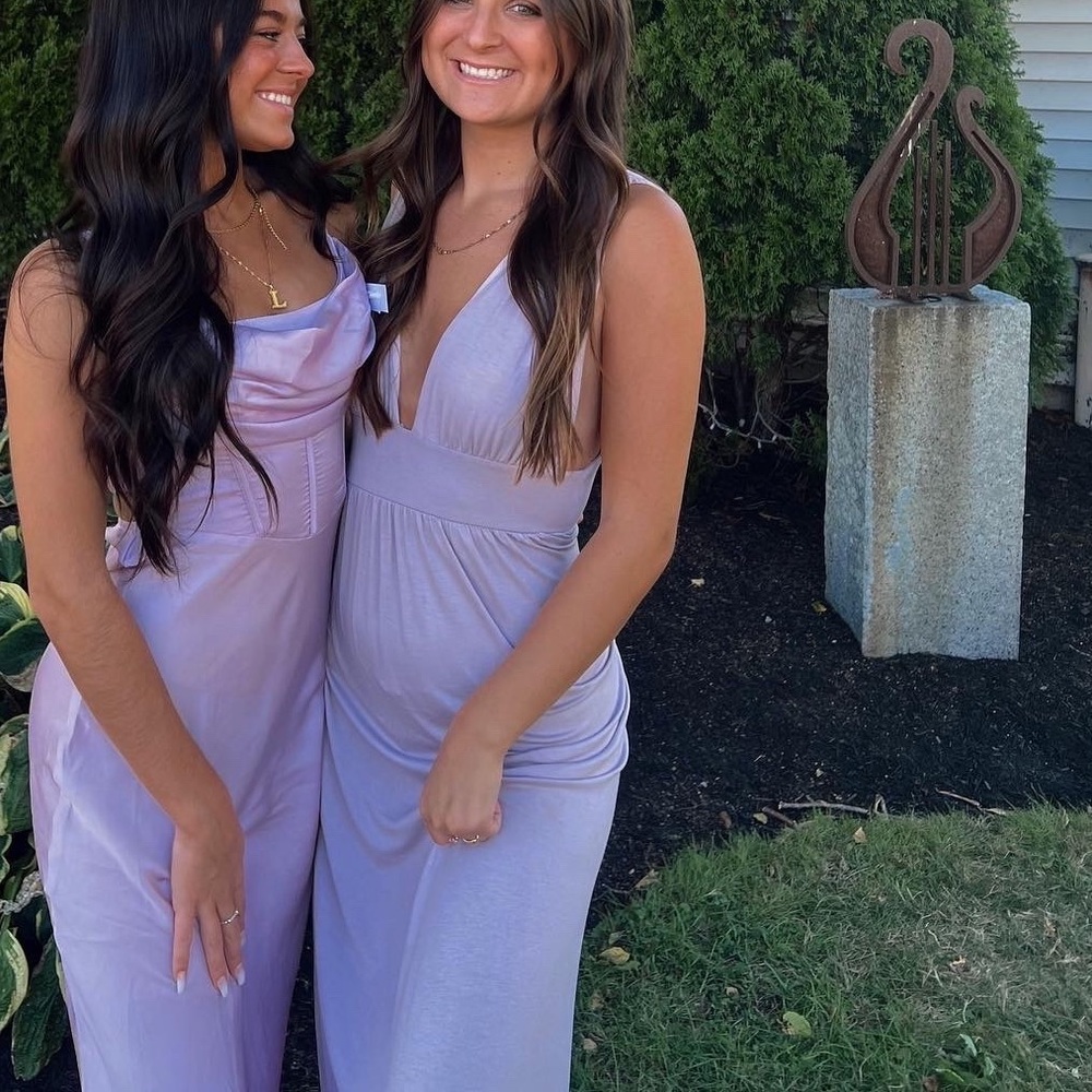 Lilac maxi dress (right)
